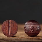 Fortune Jewel Small Leaf Red Sandalwood Five Directions Gods of Wealth Calm Bracelet