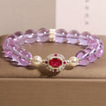 Fortune Jewel Natural Amethyst Pearl Red Zircon Balance Bracelet