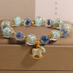 Fortune Jewel Natural Candy Agate White Crystal Year Of The Horse Strength Bracelet