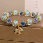 Fortune Jewel Natural Candy Agate White Crystal Year Of The Horse Strength Bracelet