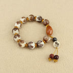 Fortune Jewel Tibetan Mala White Bodhi Seed Peace Bracelet