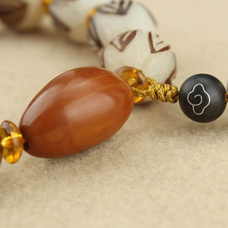 Fortune Jewel Tibetan Mala White Bodhi Seed Peace Bracelet