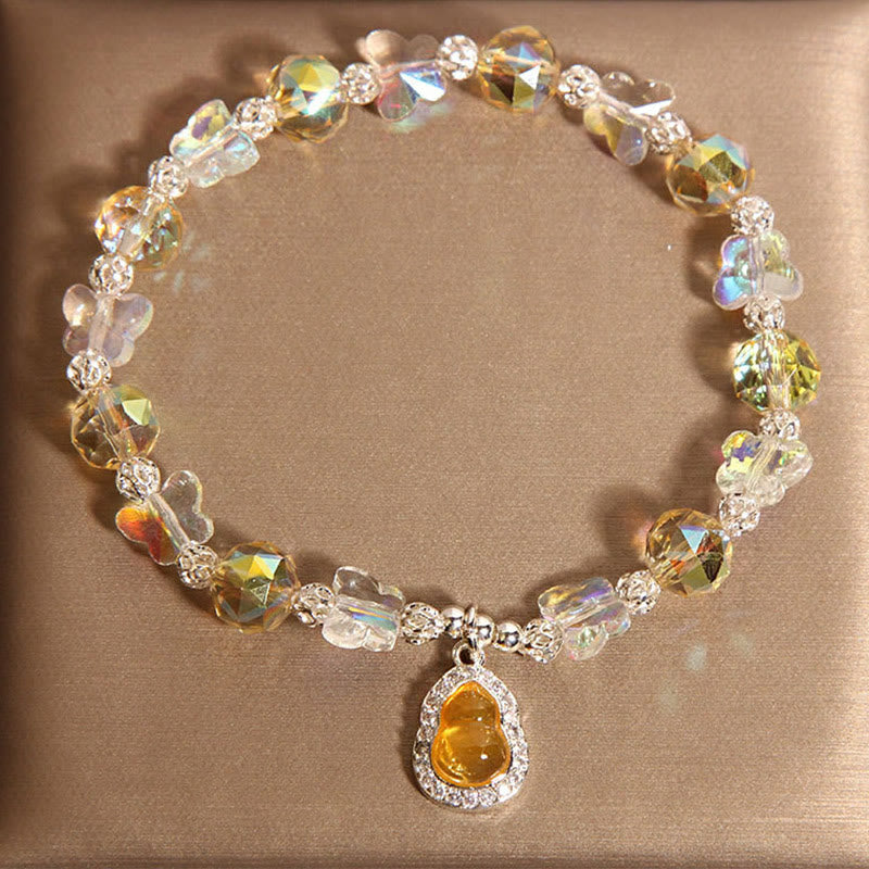 Fortune Jewel Butterfly Gourd Amethyst Citrine Labradorite Balance Bracelet