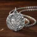 Fortune Jewel Copper Buddha Demon Pattern Compassion Pendant Necklace