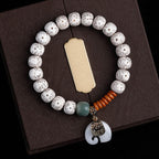 Fortune Jewel Hand PolishedStar Moon Bodhi Seed Elephant Pattern Inner Peace Bracelet