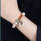 Fortune Jewel Hand PolishedStar Moon Bodhi Seed Elephant Pattern Inner Peace Bracelet