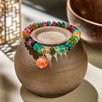 Fortune Jewel Tourmaline Yanyuan Agate Peach Positive Bracelet