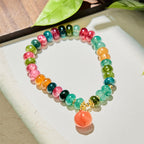 Fortune Jewel Tourmaline Yanyuan Agate Peach Positive Bracelet