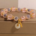 Fortune Jewel Fu Character Peace Buckle Liuli Candy Agate Healing Bracelet