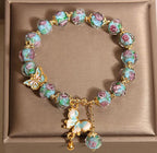 Buddha Stones "Hoping for Love and Transformation" Butterfly Bracelet Includes Gift Message Card Fortune Jewel