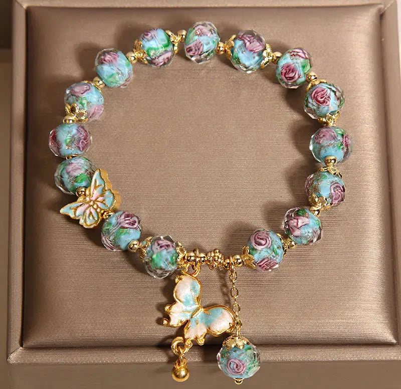 Buddha Stones "Hoping for Love and Transformation" Butterfly Bracelet Includes Gift Message Card Fortune Jewel