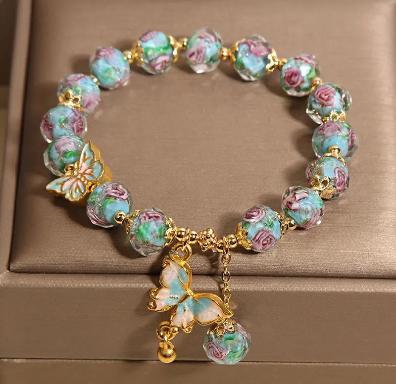 Buddha Stones "Hoping for Love and Transformation" Butterfly Bracelet Includes Gift Message Card Fortune Jewel