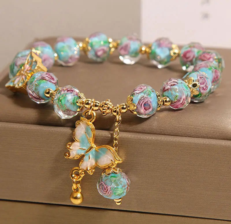 Buddha Stones "Hoping for Love and Transformation" Butterfly Bracelet Includes Gift Message Card Fortune Jewel