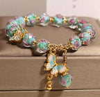 Buddha Stones "Hoping for Love and Transformation" Butterfly Bracelet Includes Gift Message Card Fortune Jewel