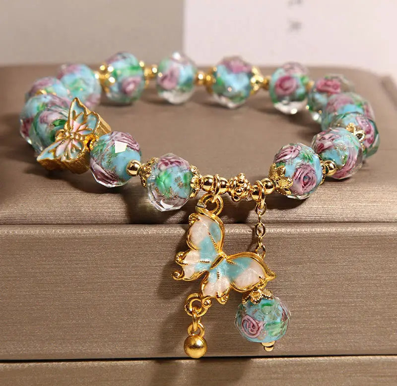Buddha Stones "Hoping for Love and Transformation" Butterfly Bracelet Includes Gift Message Card Fortune Jewel