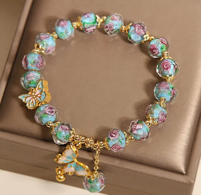 Buddha Stones "Hoping for Love and Transformation" Butterfly Bracelet Includes Gift Message Card Fortune Jewel