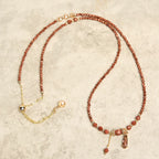 Fortune Jewel Natural 2mm Goldstone Beads Positive Multi Layer Bracelet