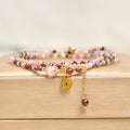 Fortune Jewel 2.5 mm Irregular Beads Colored Tourmaline Coin Wisdom Bracelet