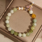 Fortune Jewel Natural Butterfly Serpentine Jade Yanyuan Agate Luck Bracelet