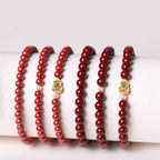 Fortune Jewel Gourd Pearl Cinnabar Blessing Beads Bracelet