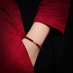 Fortune Jewel Gourd Pearl Cinnabar Blessing Beads Bracelet