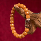 Fortune Jewel Tibetan Bodhi Seed Dzi Bead Keep Away Evil Spirits Bracelet