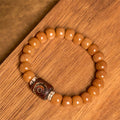 Fortune Jewel Tibetan Bodhi Seed Dzi Bead Keep Away Evil Spirits Bracelet