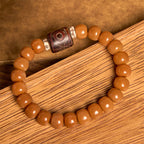 Fortune Jewel Tibetan Bodhi Seed Dzi Bead Keep Away Evil Spirits Bracelet