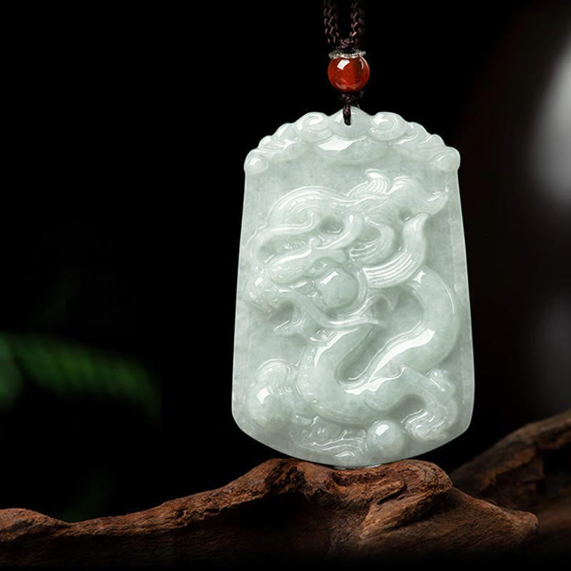 Fortune Jewel Natural Jade 12 Chinese Zodiac Abundance Amulet Pendant Necklace Fortune Jewel