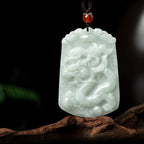 Fortune Jewel Natural Jade 12 Chinese Zodiac Abundance Amulet Pendant Necklace Fortune Jewel