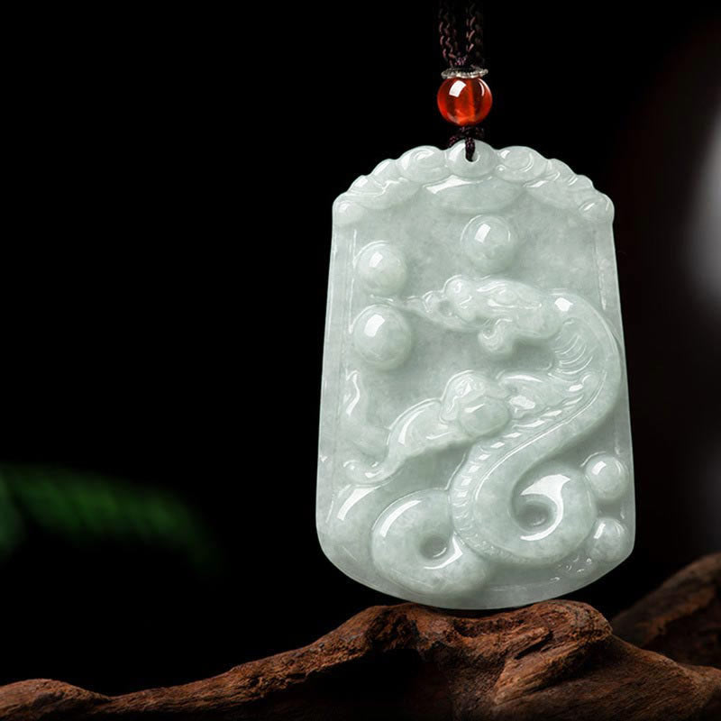 Fortune Jewel Natural Jade 12 Chinese Zodiac Abundance Amulet Pendant Necklace Fortune Jewel