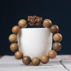 Fortune Jewel Green Sandalwood Pixiu Attract Wealth Bracelet