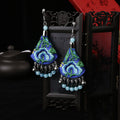 Fortune Jewel Handmade Yi Embroidery Flower Harmony Earrings