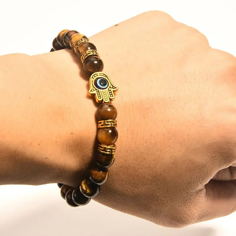 Fortune Jewel "Wishing Courage and Protection" Tiger Eye Bracelet Includes Gift Message Card Fortune Jewel