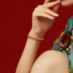 Fortune Jewel 925 Sterling Silver Eight Thread Peace Knot Colorful Rope Luck Braided Bracelet