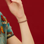 Fortune Jewel 925 Sterling Silver Eight Thread Peace Knot Colorful Rope Luck Braided Bracelet
