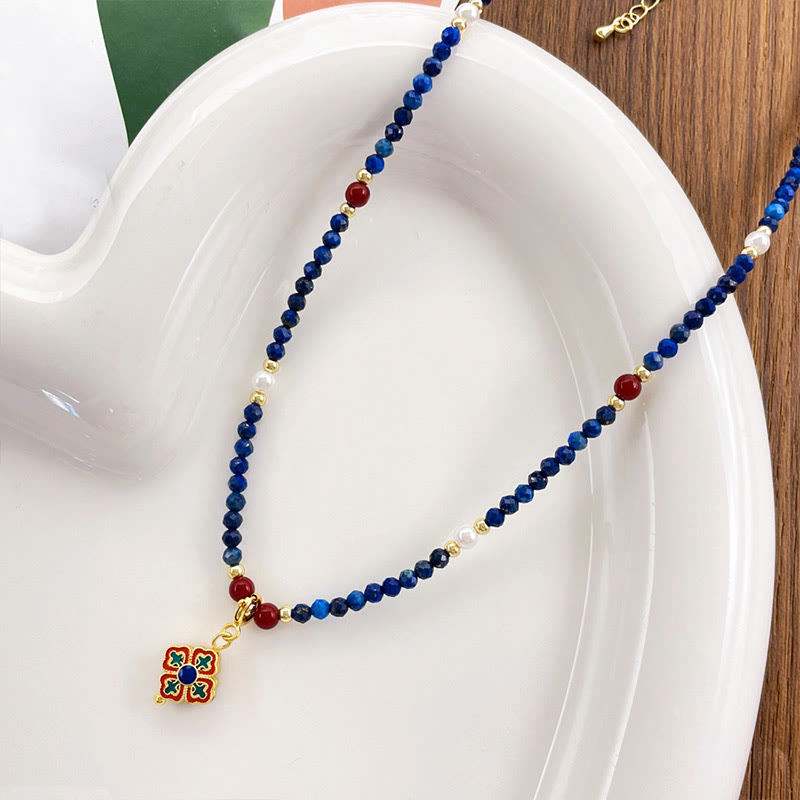 Fortune Jewel Lazurite Pearl Positive Necklace Pendant