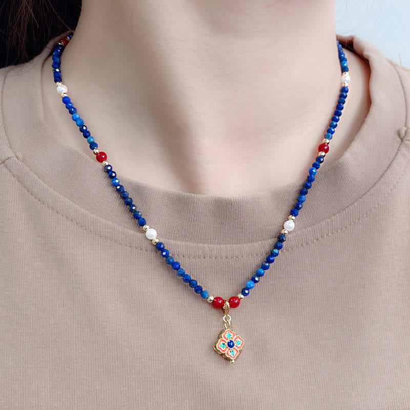 Fortune Jewel Lazurite Pearl Positive Necklace Pendant