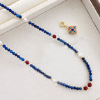 Fortune Jewel Lazurite Pearl Positive Necklace Pendant