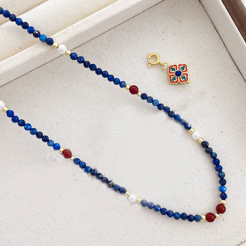 Fortune Jewel Lazurite Pearl Positive Necklace Pendant
