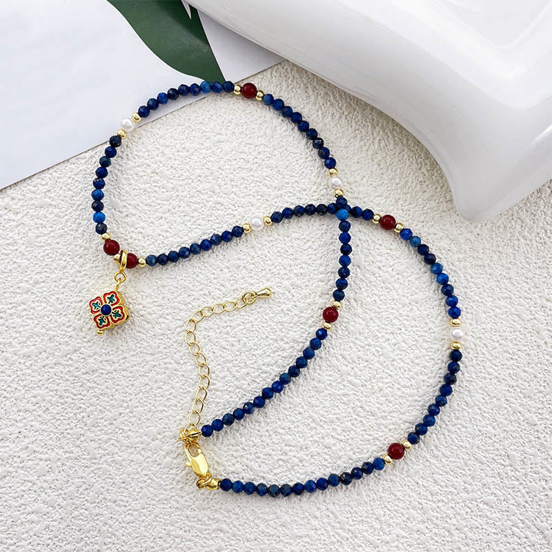 Fortune Jewel Lazurite Pearl Positive Necklace Pendant