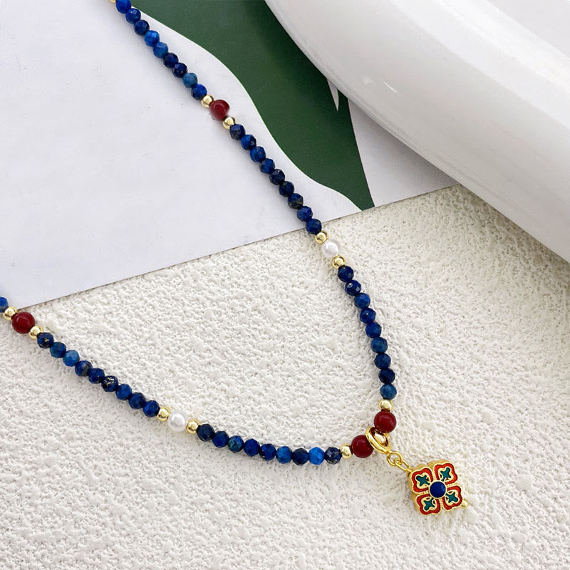 Fortune Jewel Lazurite Pearl Positive Necklace Pendant