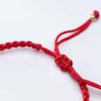 Fortune Jewel 925 Sterling Silver Plated Gold Beads Red String Braided Protection Bracelet
