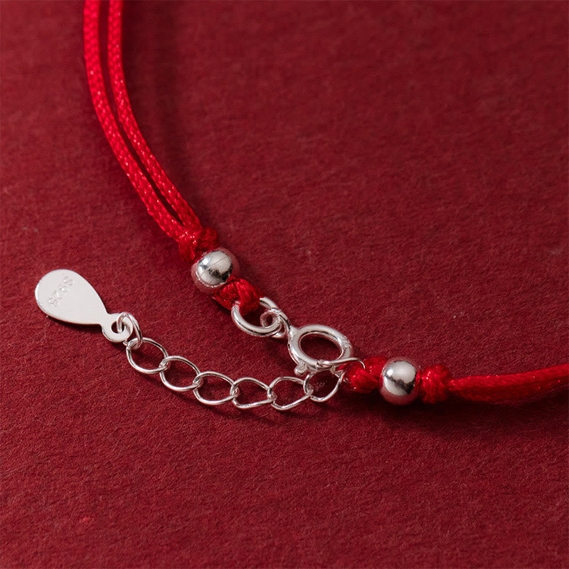Fortune Jewel 925 Sterling Silver Hollow Copper Coin Luck String Bracelet