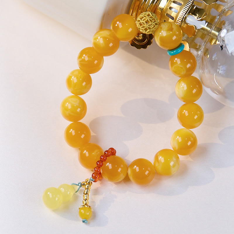 Fortune Jewel Amber Gourd Multilayer Confidence Bracelet