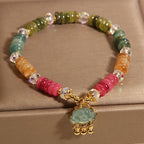 Fortune Jewel Colorful Abacus Beads Auspicious Cloud Tourmaline Positive Bracelet