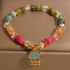 Fortune Jewel Colorful Abacus Beads Auspicious Cloud Tourmaline Positive Bracelet