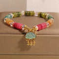 Fortune Jewel Colorful Abacus Beads Auspicious Cloud Tourmaline Positive Bracelet