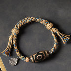 Fortune Jewel "May Blessings Protect Your Journey" Dzi Bead Bracelet Includes Gift Message Card - Fortune Jewel