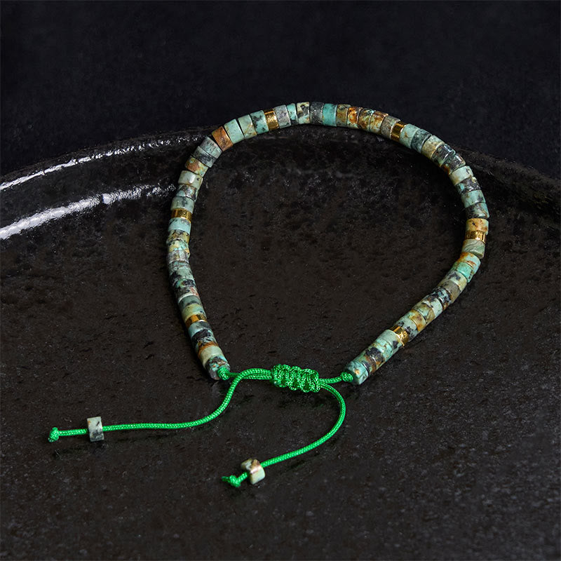 Buddha Stones Turquoise Purification Spacer Bead Bracelet